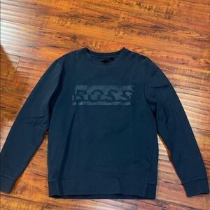 HUGO BOSS Men's Dark Blue Crewneck Sweater small